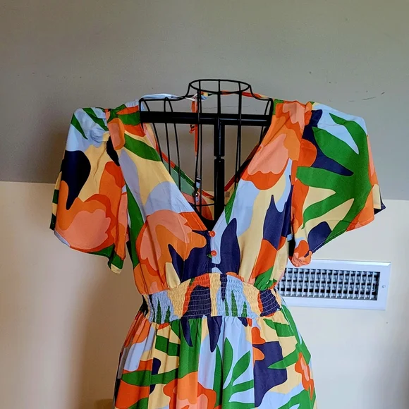 Abel The Label Colorful Floral Maxi Dress - Picture 3 of 4